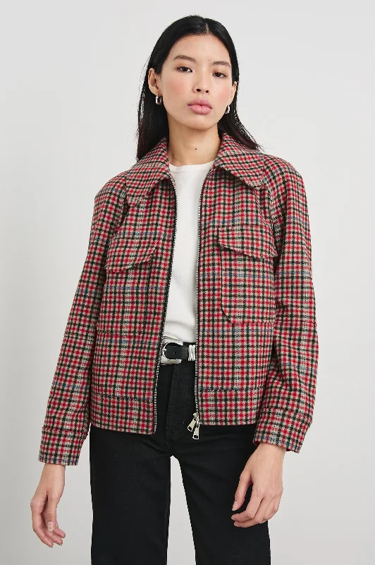 Outfits For Girls CHEYENNE JACKET - CRIMSON MINI CHECK