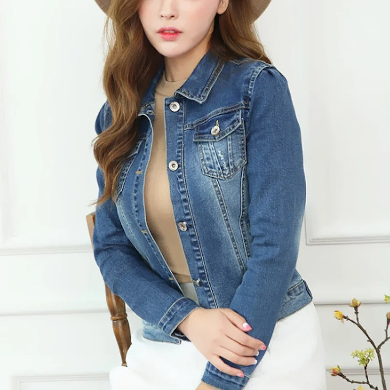 Modern Women's Wardrobe Essentials Womens Cropped Denim Jacket