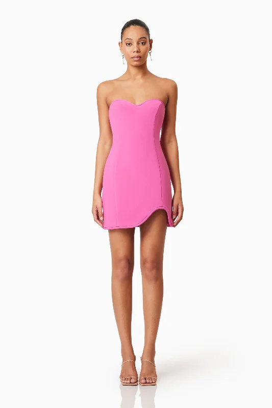 Comfortable Women's Attire Janelle Strapless Mini Dress In Pink