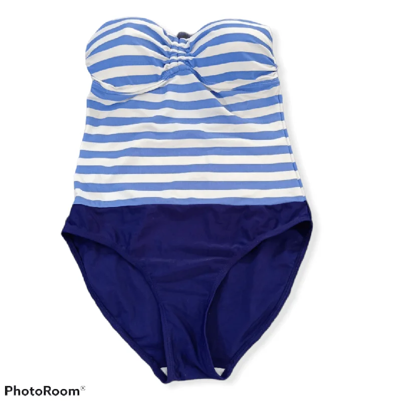 Trendy Women's Dresses Online Blue Stripes 1 Piece Swimwear