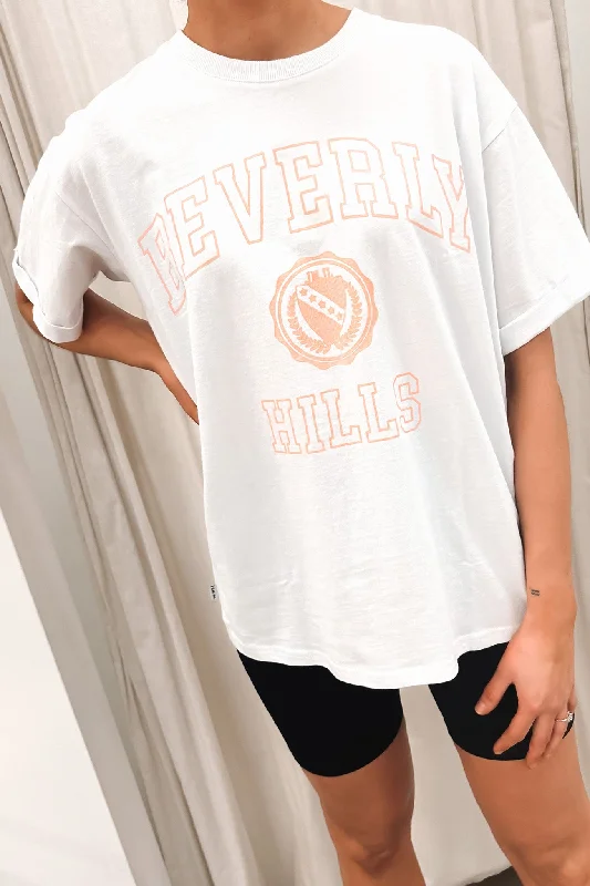 Women's Trendy Outfit Beverly Hills Tee White