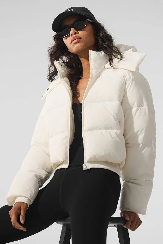 Women's Vacation Garments Foxy Puffer Jacket - Ivory