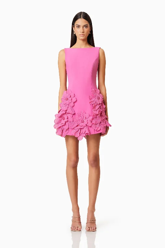 Women's Vacation Outfit Set Janelle Mini Dress In Pink