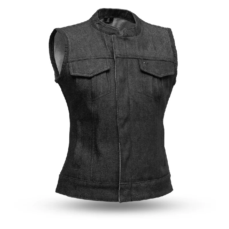 Clothing Store Ludlow Women's Motorcycle Denim Vest