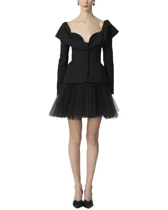 Women's Contemporary Apparel Carolina Herrera Pleated Tulle Mini Skirt