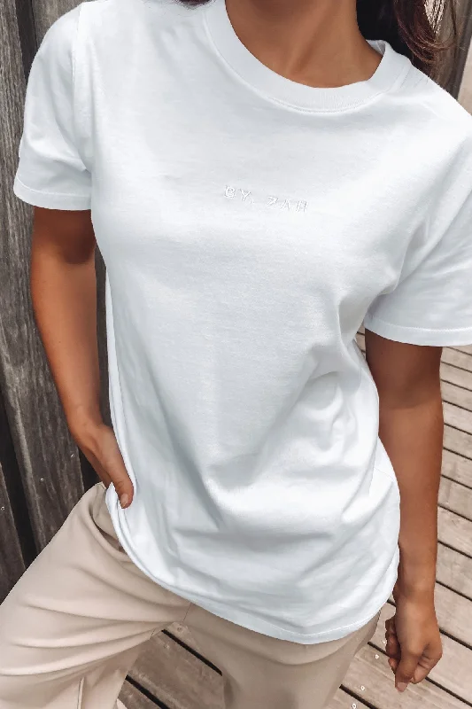 Women's Luxury Attire BZ Tonal Tee White