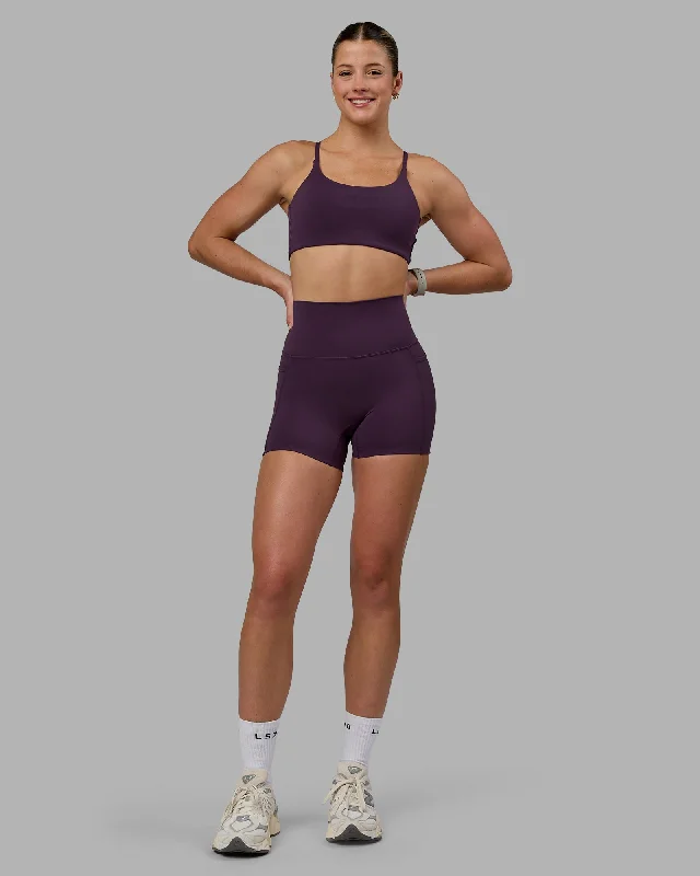 Women's Trendy Attire Elixir X-Shorts With Pockets - Midnight Plum