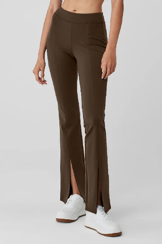 Women's Outerwear for All Weather Conditions Airbrush High-Waist Flutter Legging - Espresso Women's Outerwear for All Weather Conditions Airbrush High-Waist Flutter Legging - Espresso