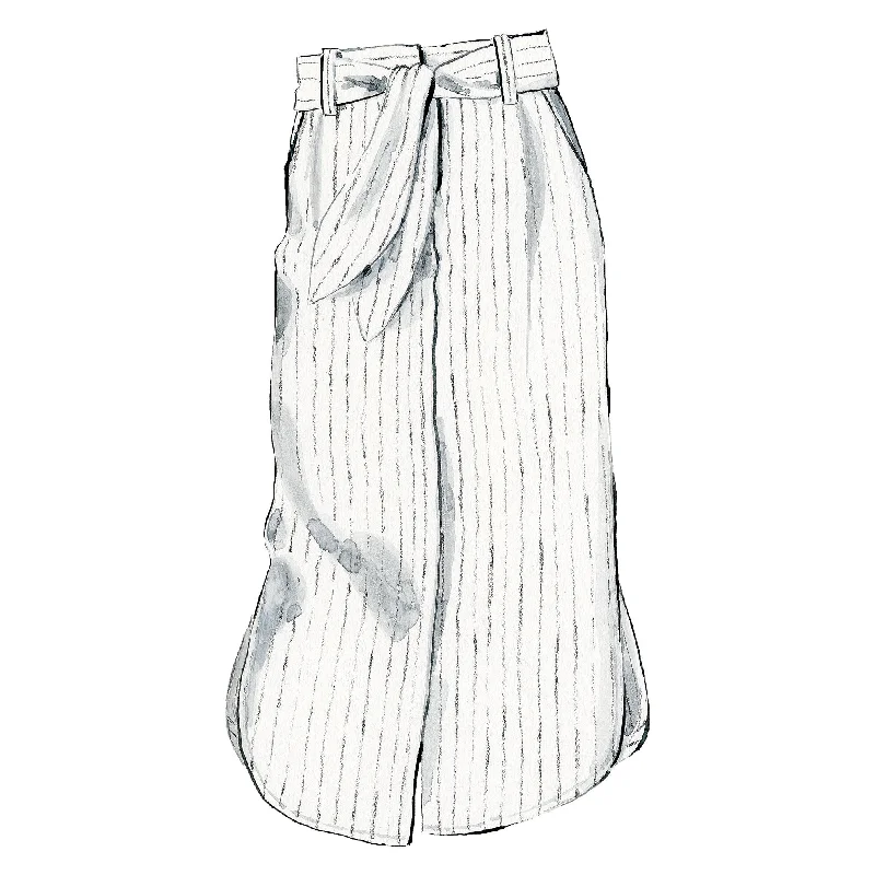 Women's Outerwear Clothing Linen Button Front Skirt