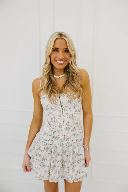 Women Wear Boutique Kiva Mini Dress - Mint Pink Floral