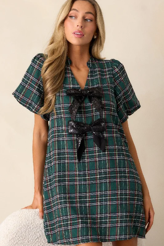 Women's Clothing for Every Occasion Whispers In The Wind Forest Green Plaid Mini Dress Women's Clothing for Every Occasion Whispers In The Wind Forest Green Plaid Mini Dress