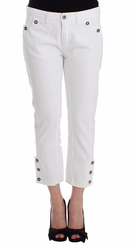 Trendy Women's Apparel Ermanno Scervino Cropped Jeans blue Pants Branded Women's Capri Trendy Women's Apparel Ermanno Scervino Cropped Jeans blue Pants Branded Women's Capri