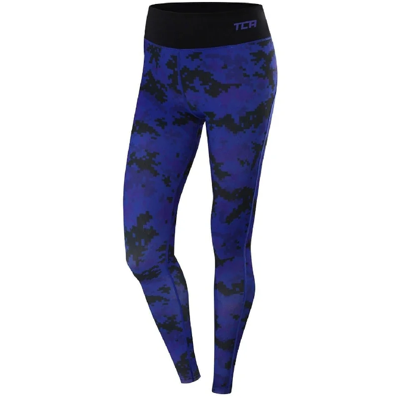 Workwear Fashion for Women TCA Supreme Graphic Womens Long Running Tights - Blue