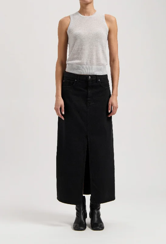 Women's Street Style Casual Wear Lena Long Skirt - Nero Nero