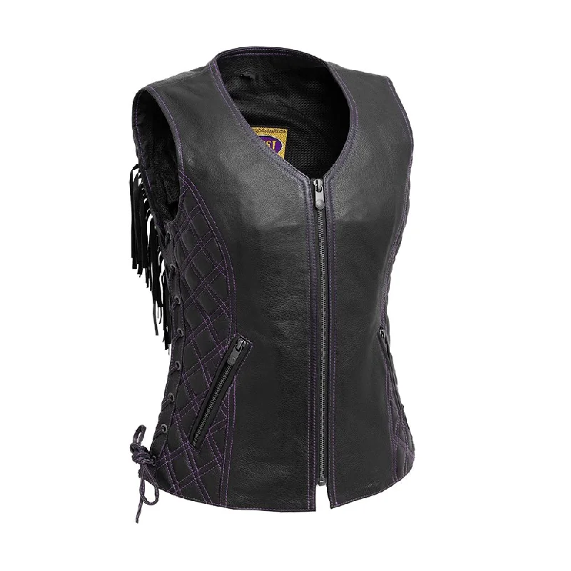 Online Clothing Stores Bandida Women's Motorcycle Leather Vest