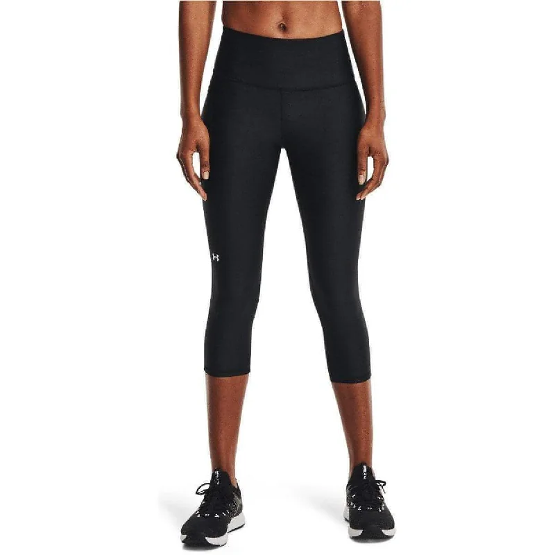 Stylish Women's Apparel Under Armour Hi-Rise Womens 3/4 Capri Running Tights - Black