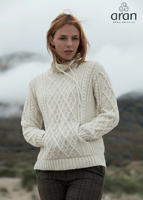 Affordable Women's Clothing Online Women's Drawstring Aran Sweater | Natural