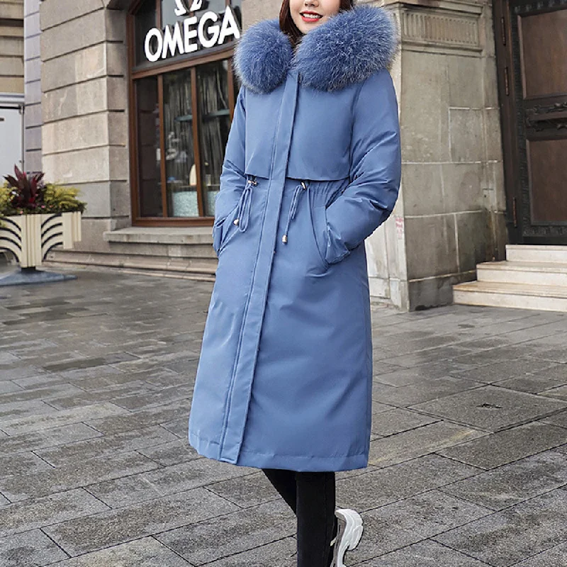 Chic Women's Clothing Online Womens 's Detachable Faux Fur Lining Long Coat with Furry Hood Chic Women's Clothing Online Womens 's Detachable Faux Fur Lining Long Coat with Furry Hood