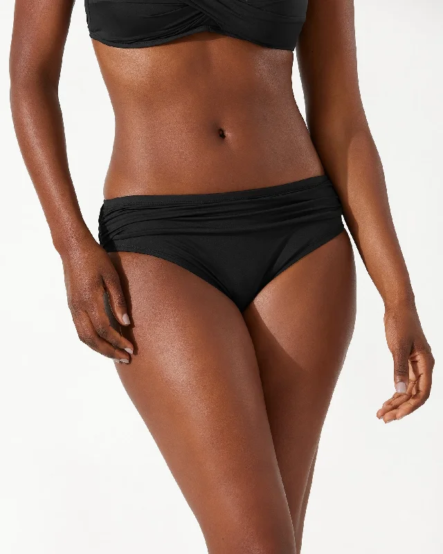 Women's Athleisure Apparel Tommy Bahama Pearl High Waist Sash Bikini Bottom - Black*