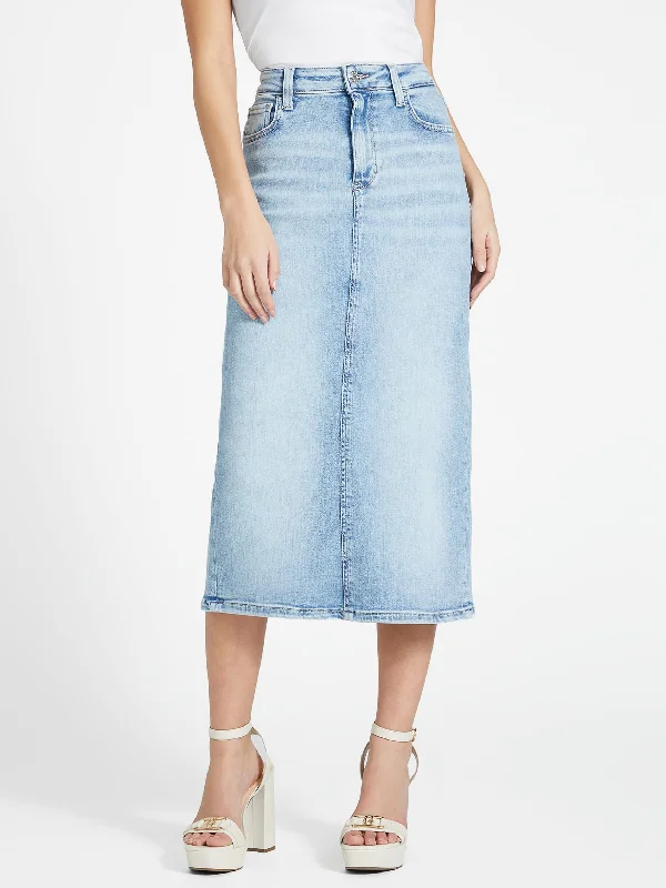 Online Shopping Boutiques Tee Denim Midi Skirt