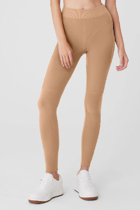 Modern Women's Wardrobe Essentials Alosoft High-Waist Head Start Legging - Toasted Almond Modern Women's Wardrobe Essentials Alosoft High-Waist Head Start Legging - Toasted Almond