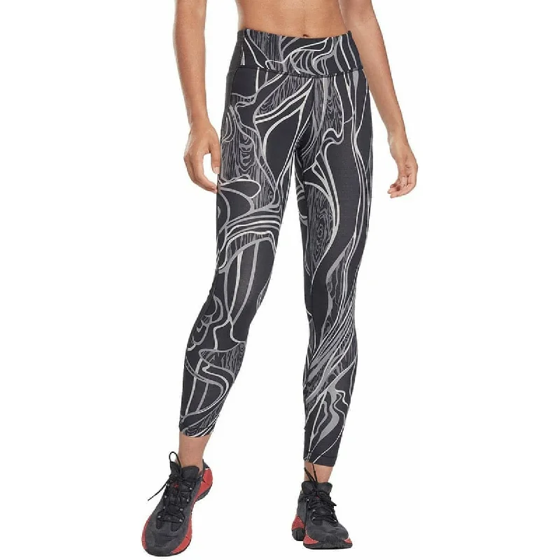 Women's Cozy Winter Attire Reebok Lux Perform Mid Rise Womens Long Training Tights