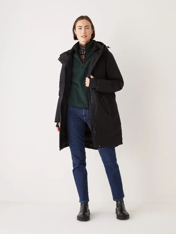 Women's Elegant Evening Attire The Capital Parka in Black