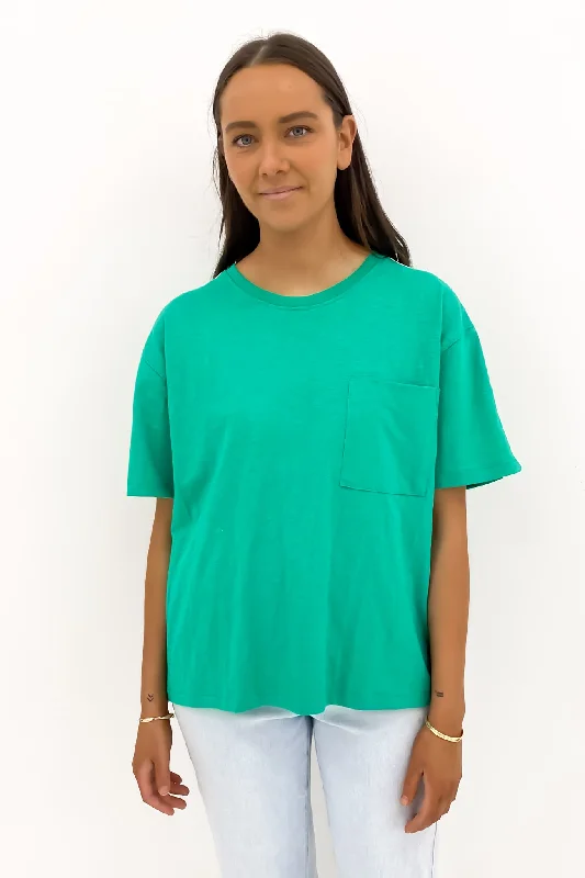 Sustainable Women's Apparel Power Tee Bright Green