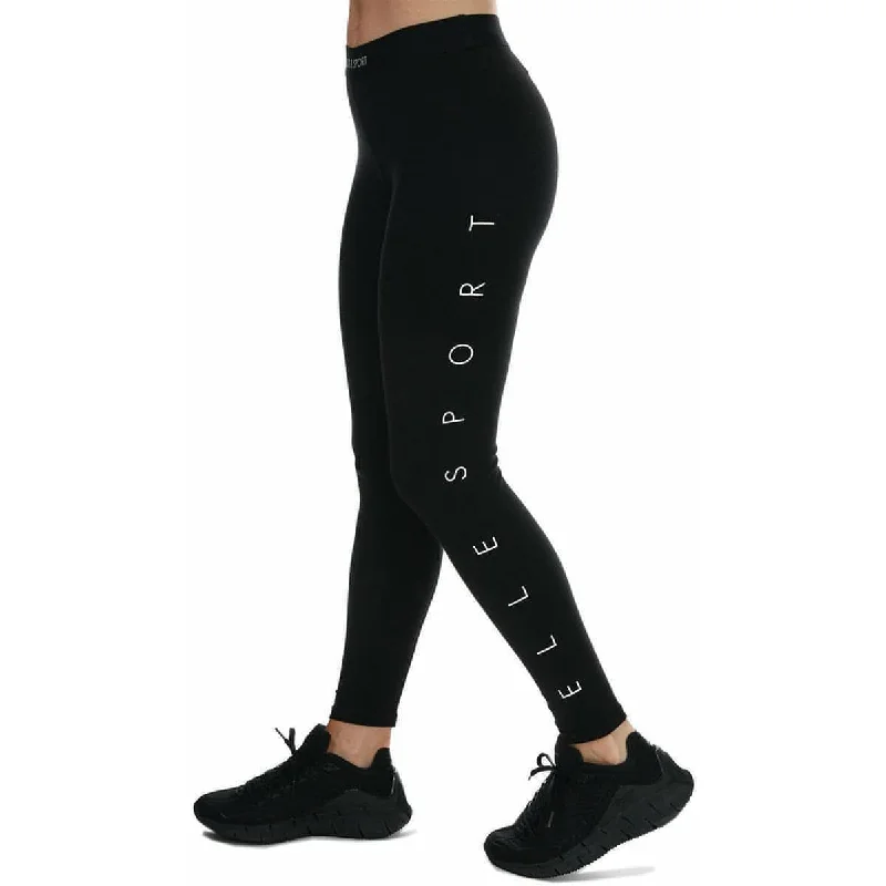 Women's Elegant Evening Attire Elle Sport Signature Womens Long Training Tights - Black