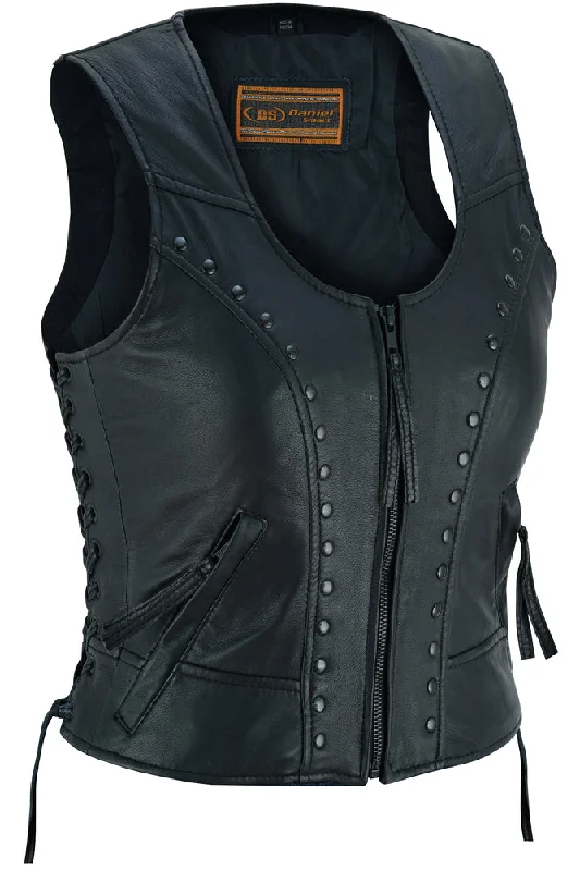 Women's Stylish Professional Garments DS241 Women's Lightweight Vest with Rivets Detailing