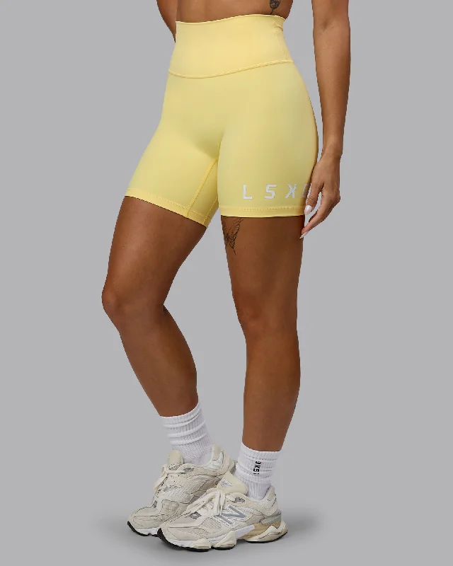 Women's Cozy Winter Attire Evolved Mid Shorts - Lemon-White