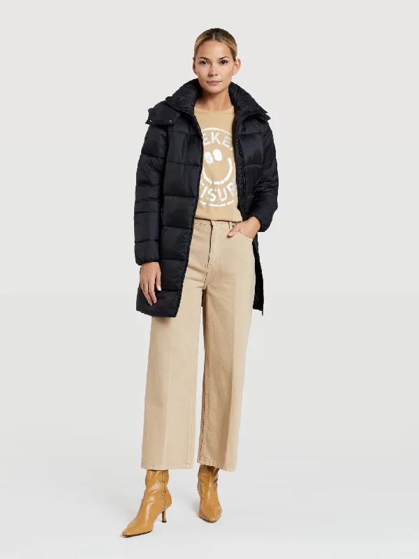 Online Boutiques Wide leg jeans cropped with garment dye