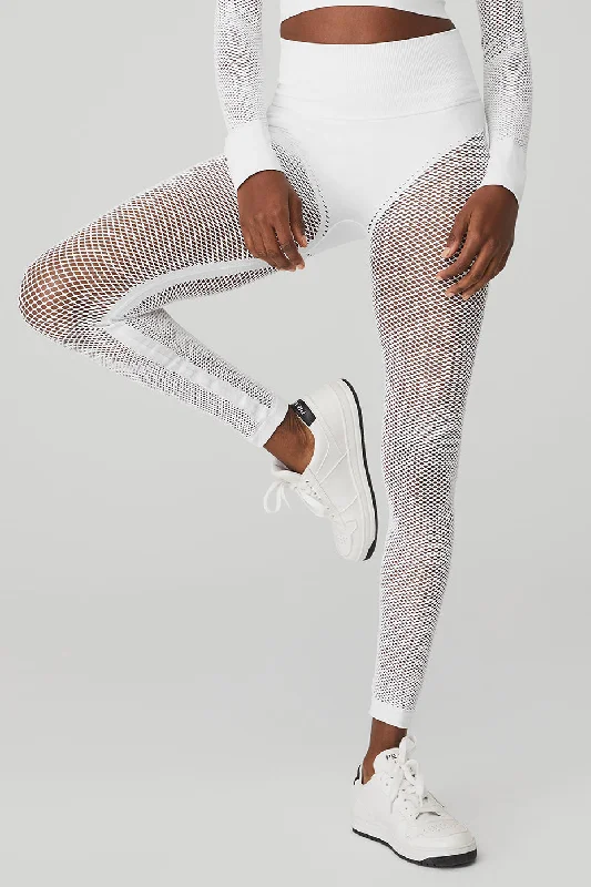 Casual Style for Busy Women Seamless High-Waist 7/8 Limitless Open Air Legging - White Casual Style for Busy Women Seamless High-Waist 7/8 Limitless Open Air Legging - White