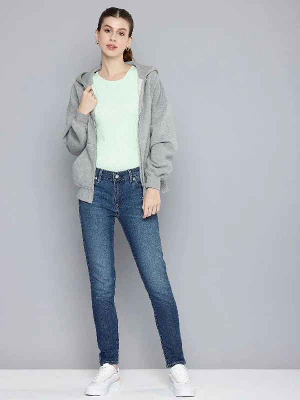 High Street Women's Fashion for Trendy Shoppers Women's Mid Rise 711 Skinny Fit Jeans