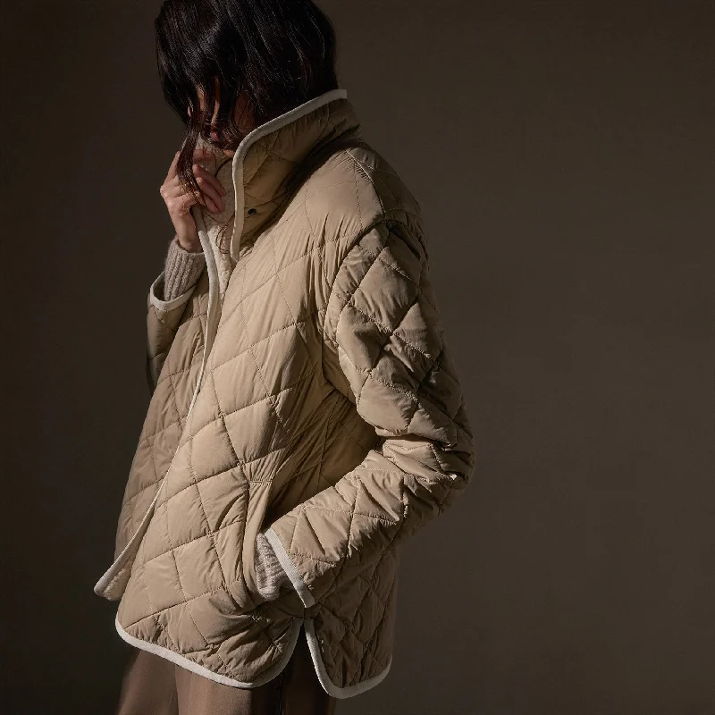 Women's Casual Clothing For Lounging Sherpa Lined Insulated Snap Front Jacket - Light Tan/Natural Women's Casual Clothing For Lounging Sherpa Lined Insulated Snap Front Jacket - Light Tan/Natural