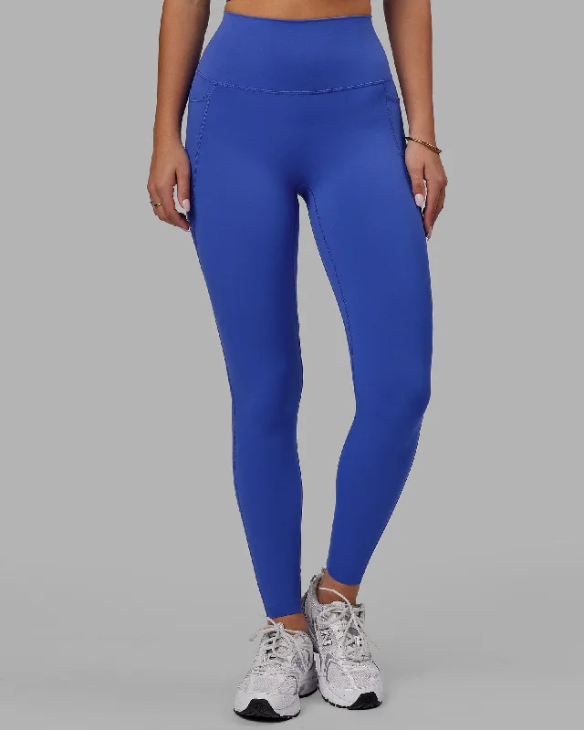 Holiday Discount Elixir Full Length Leggings With Pockets - Power Cobalt