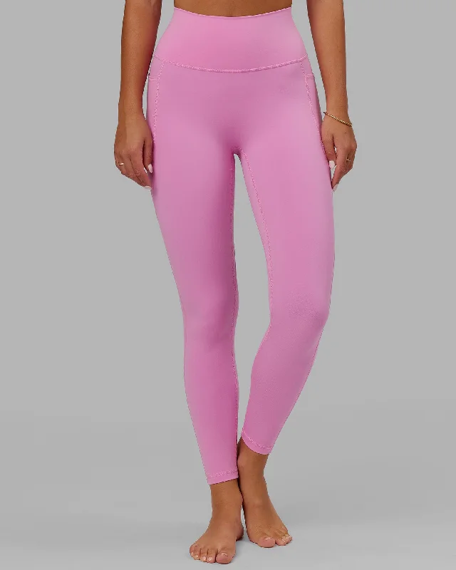 Chic Women's Clothing for Date Nights Fusion Full Length Leggings with Pockets - Spark Pink Chic Women's Clothing for Date Nights Fusion Full Length Leggings with Pockets - Spark Pink