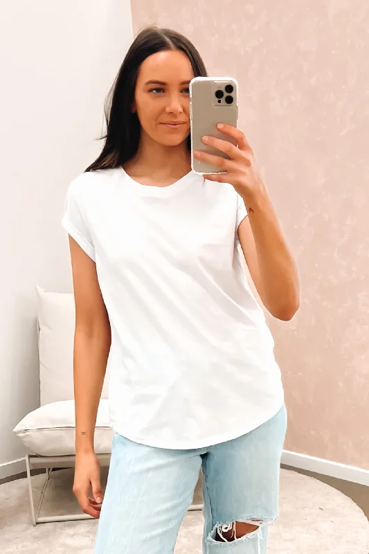 Casual Style for Busy Women Manly Tee White