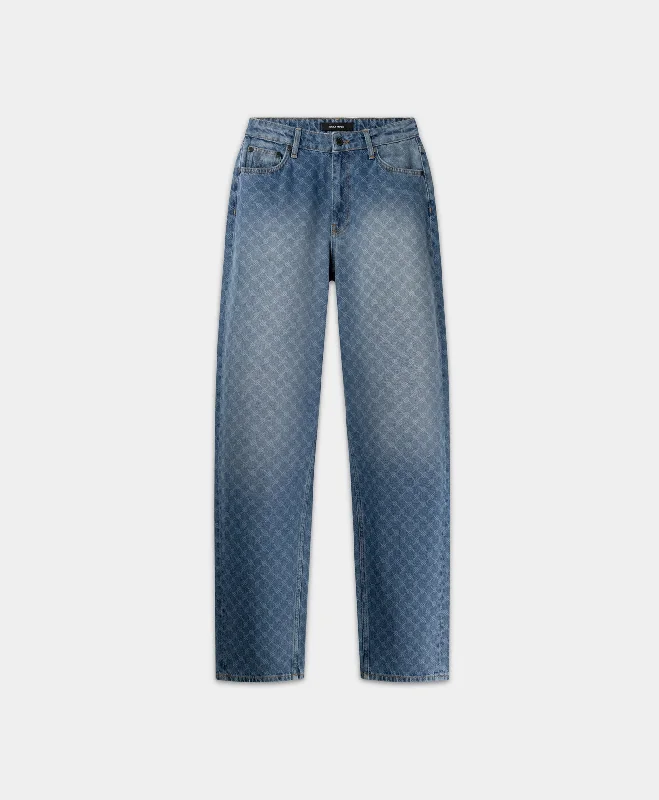 Women Wear Boutique Blue Avery Monogram Jeans
