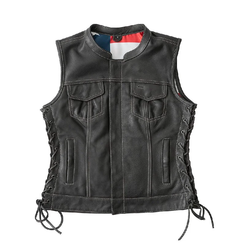 Women's Clothing for Every Season and Trend Liberty Women's Club Style Motorcycle Leather Vest - Limited Edition