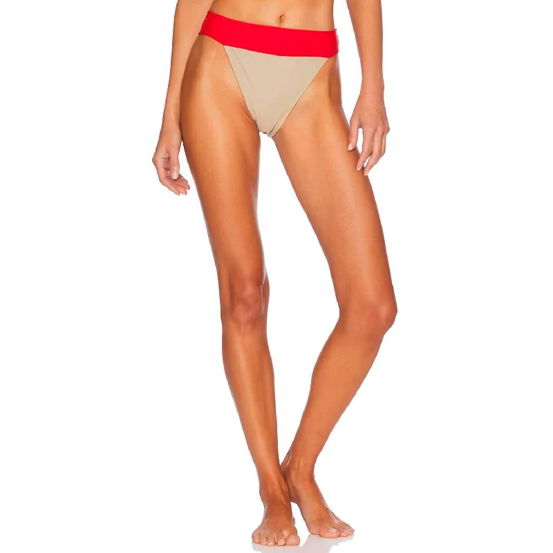 Casual Attire For Women Ruby Bikini Bottom In Red