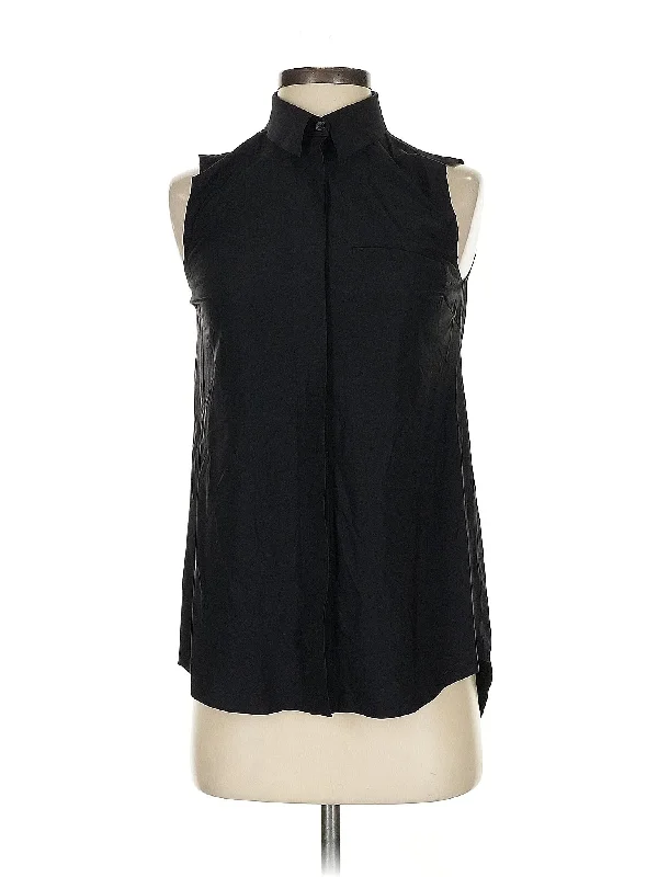 Women's Casual Attire Sleeveless Button Down Shirt