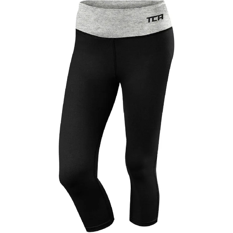 Casual Dresses for Women TCA Pro Performance Supreme Womens 3/4 Capri Running Tights - Black