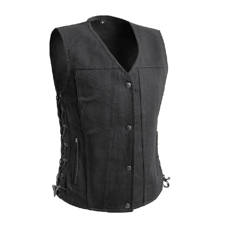 Online Boutique Stores Tiff Women's Motorcycle Twill Vest