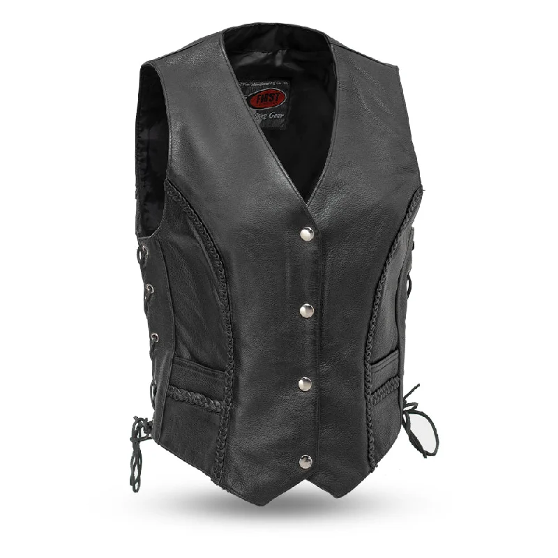 Comfortable Casual Women's Clothing Trinity Women's Motorcycle Western Style Leather Vest