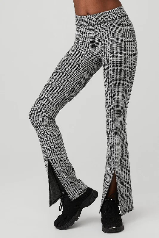 Stylish Dresses for Women Jacquard High-Waist Glenplaid Flutter Legging - Titanium/Black Stylish Dresses for Women Jacquard High-Waist Glenplaid Flutter Legging - Titanium/Black