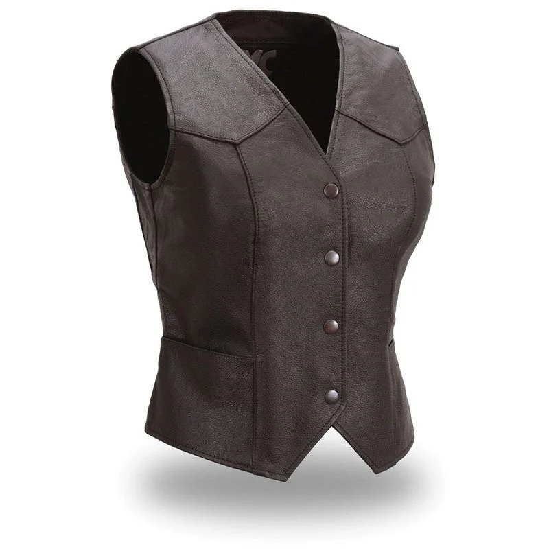 Early Bird Offer Sweet Sienna Women's Motorcycle Leather Vest