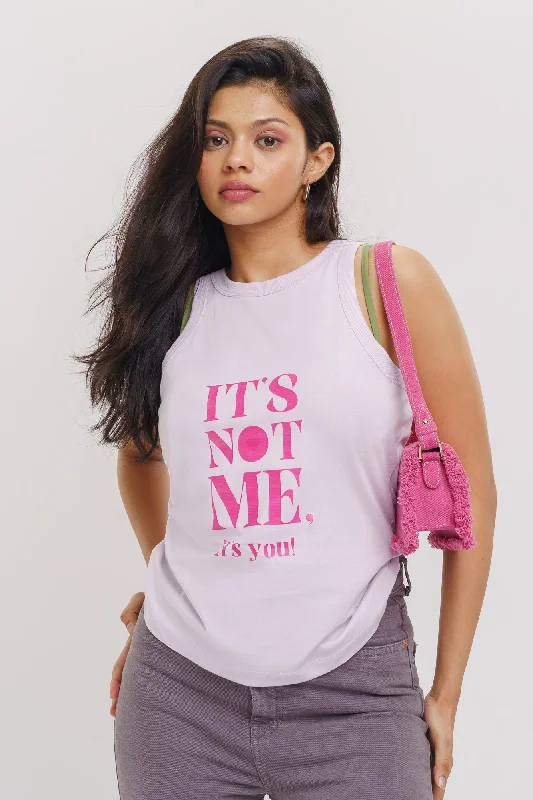 Women's Trendy Casual Outfit It's Not Me Tank Tee