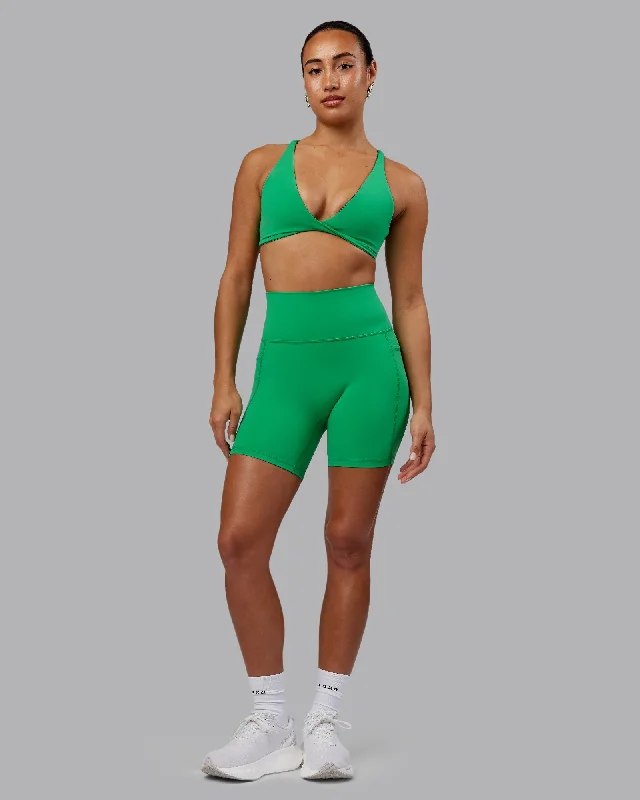 Charming Women's Outfit For Special Occasions Fusion Mid Shorts with Pockets - Impact Green