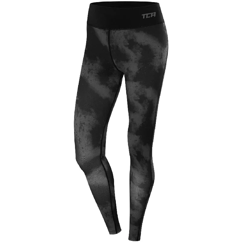 Stylish Loungewear for Women TCA Supreme Graphic Womens Long Running Tights - Black